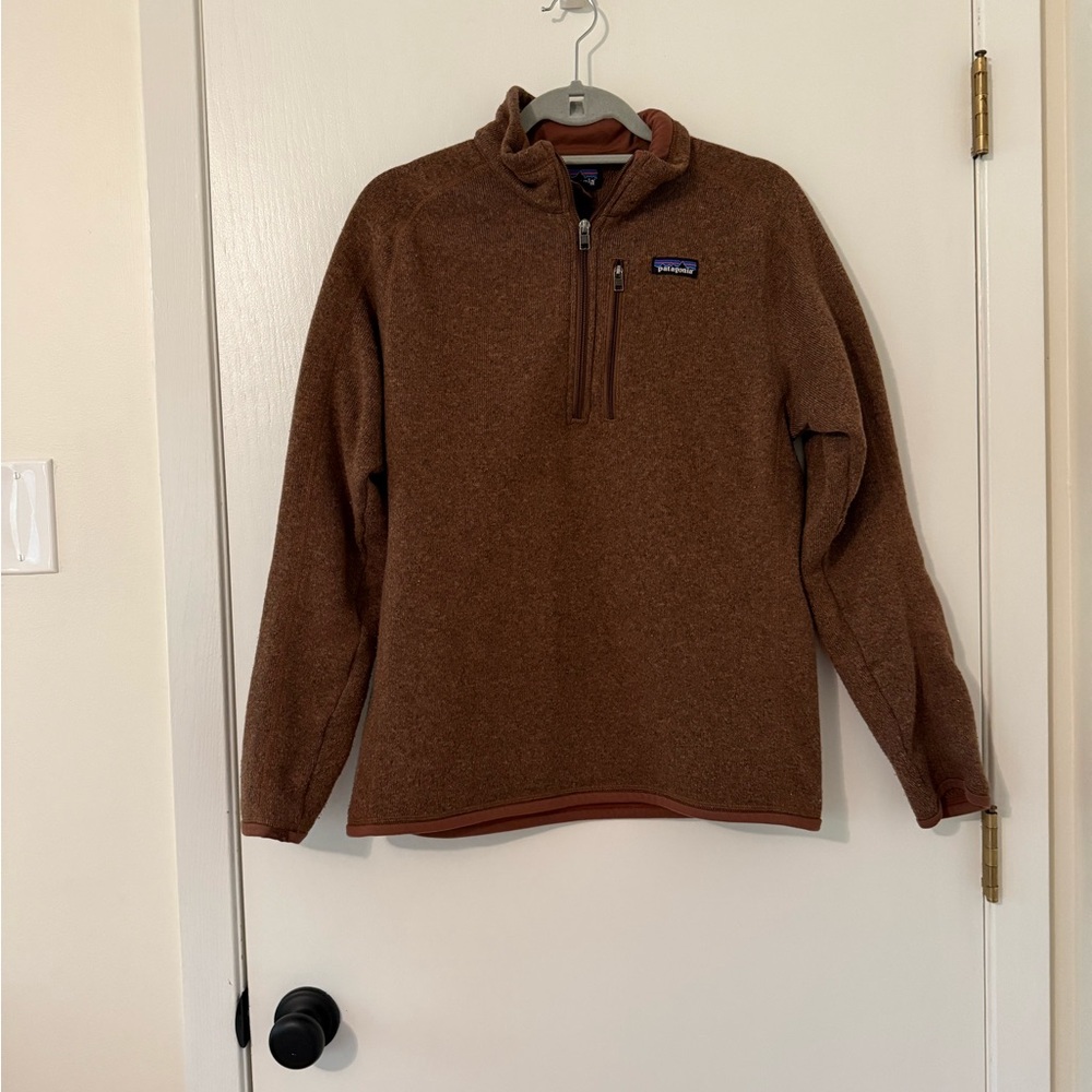 Patagonia Men's Fleece Zip-Up Sweater in Brown
